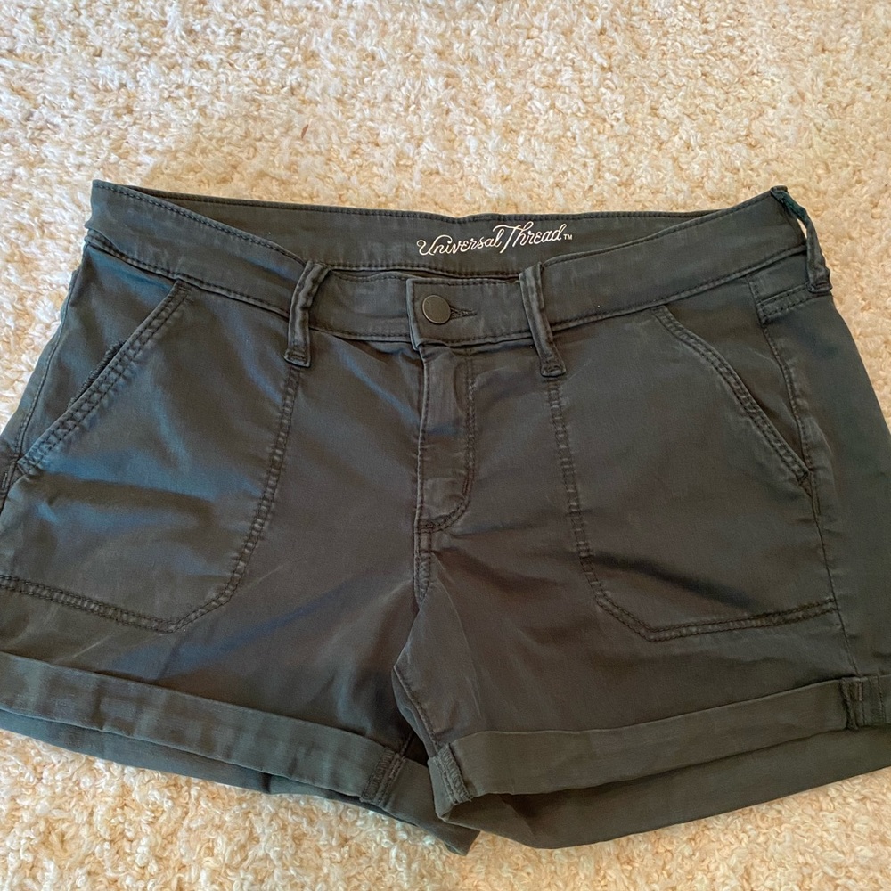 Olive colored shorts